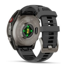 GARMIN fēnix® 8 Pro – 47 mm, AMOLED, Sapphire, Titanium with Graphite/black silicone band sports watch