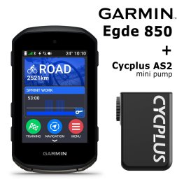 GARMIN Edge 850 + Cycplus AS2 mini electric pump bike computer