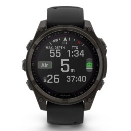 GARMIN Fenix 8 47 mm, Solar, Sapphire Carbon + SHOKZ Open Run Black sports watch