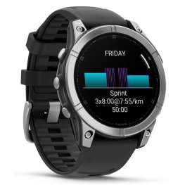 GARMIN Fenix E 47 mm, AMOLED, Stainless Steel + Garmin HRM 200 Sensor sports watch