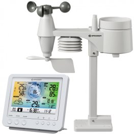 Bresser WIFI color weather center with 5in1 profi sensor white weather station