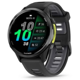 GARMIN Forerunner 970, Carbon Gray DLC Titanium, Black Case, Black/Translucent Whitestone Band sports watch