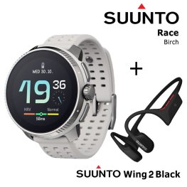 SUUNTO Race, Birch + Suunto Wing 2 Black sports watch