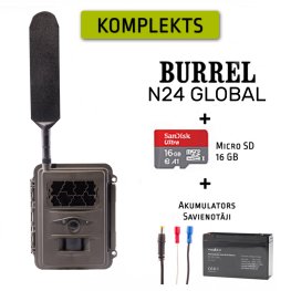 BURREL BURREL N24 Global + SD 16GB + Battery + Connectors trail camera