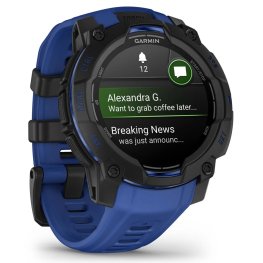GARMIN Instinct 3 – 45 mm, Supernova Edition, AMOLED, Bolt blue / Black sports watch