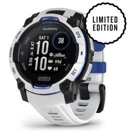 GARMIN Instinct 3 – 45 mm, Supernova Edition, Solar, Whitestone / Bolt blue sports watch