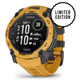 GARMIN Instinct 3 - 50 mm, Solar, Sunburst with sunburst/grey silicone band sports watch
