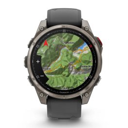 GARMIN fēnix® 8 Pro – 47 mm, AMOLED, Sapphire, Titanium with Graphite/black silicone band sports watch