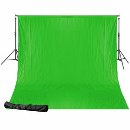 Bresser BR-D24 Background System + Background Cloth 2,5 x 3m Chromakey Green background