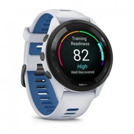 GARMIN Forerunner 265 Whitestone, Blue + Theragun Prime sports watch