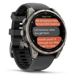 GARMIN fēnix® 8 Pro – 47 mm, AMOLED, Sapphire, Titanium with Graphite/black silicone band sports watch