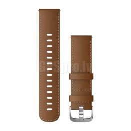 GARMIN Brown Italian Leather with Silver Hardware 22mm accessory