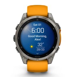 GARMIN Fenix 8 47 mm, AMOLED, Sapphire Titanium + SHOKZ Open Fit Black sports watch