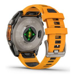 GARMIN Fenix 8 47 mm, AMOLED, Sapphire Titanium + Chesnut Leather Band sports watch