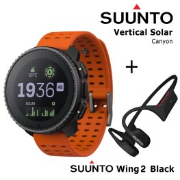 SUUNTO Vertical Solar, Canyon + Suunto Wing 2 Black sports watch