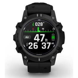GARMIN Descent G2 Black with black silicone band sports watch