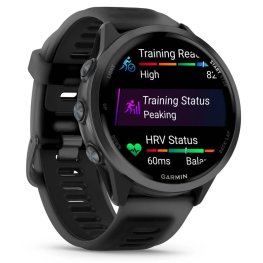 GARMIN Forerunner 570 - 47mm, Slate Gray Aluminium with Translucent Black/ Black Band sports watch