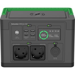 Schneider OffGrid Portable Power Station 330, 332Wh, Lithium-ion, 2 Schuko, Sinewave generator