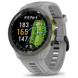 GARMIN Approach S70, 42mm Black Ceramic Bezel with Grey Silicone Band sports watch